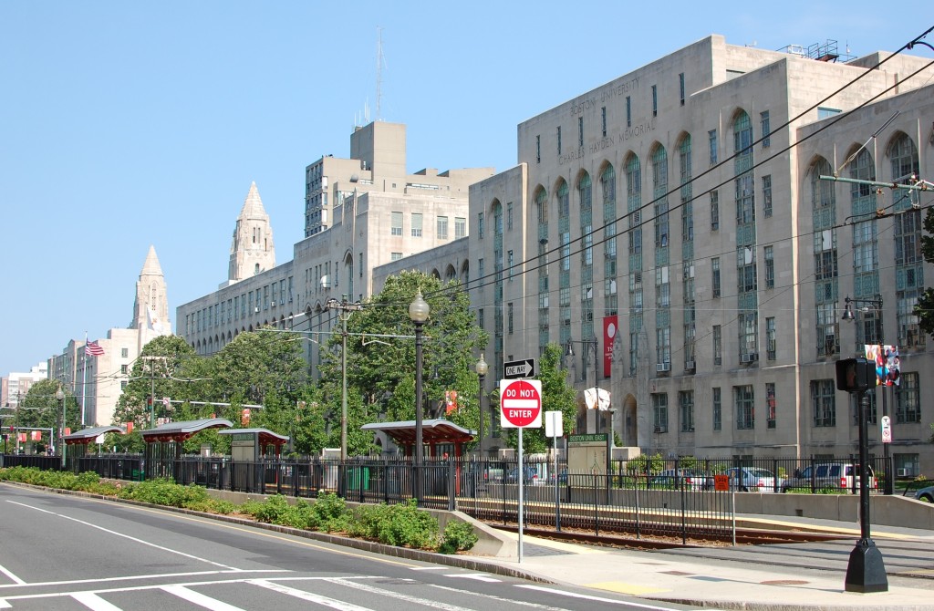 University campus building served by mechanical systems